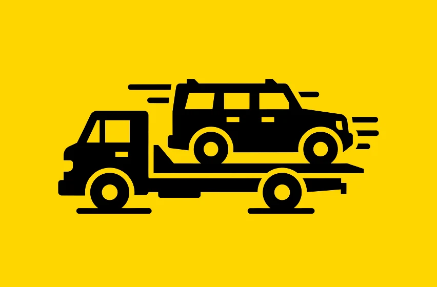 SUV blindado sobre plataforma preparada para transporte em São Paulo